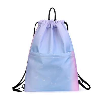 Canvas draw string bag nylon waterproof movement travel dry wet depart backpack gift shopping shoes eco-friendly bags