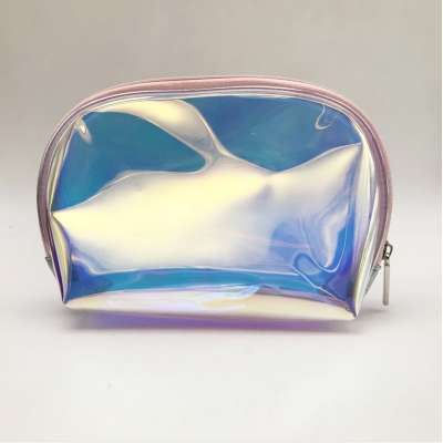 The new shell laser holographic PVC waterproof clear cosmetic makeup organizer pouch toiletry bag