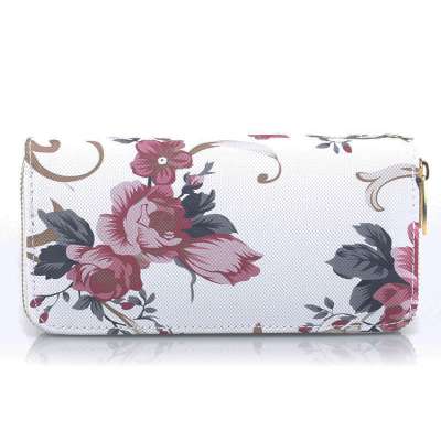 TUOSLAND New Styles  Ladies Purse Zipper Long Floral Wallet Online Shipping